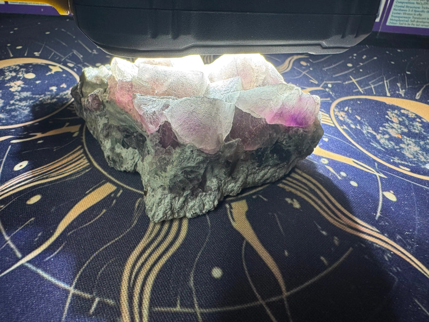 Flourite w/calcite Moonphase minerals
