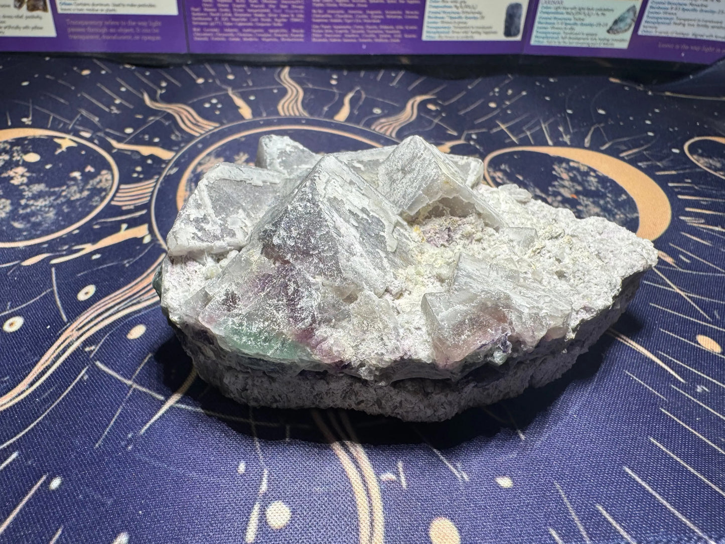 Flourite w/calcite Moonphase minerals